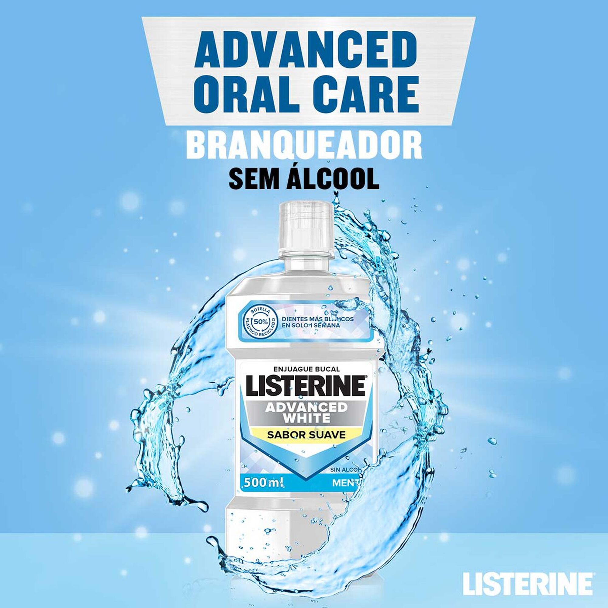 Elixir Oral com Flúor Advanced White Menta