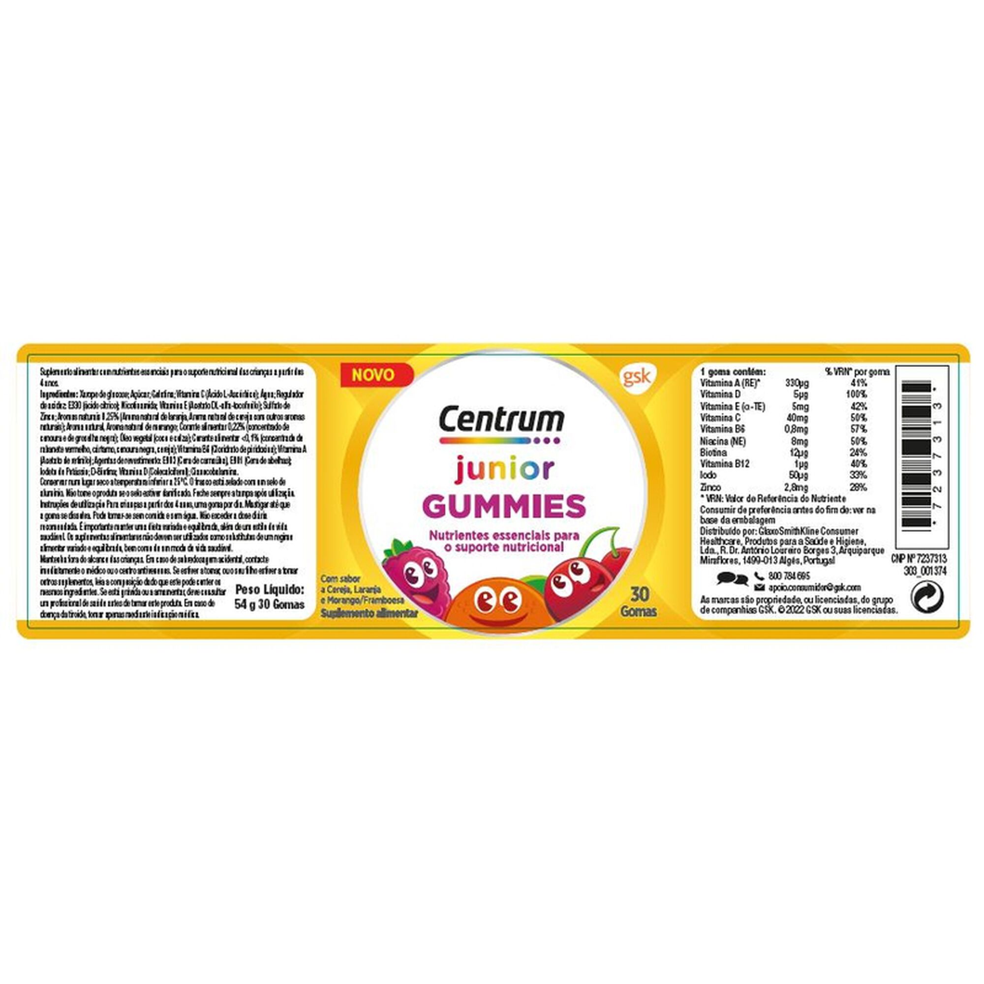 Gomas Suporte Nutricional Junior Gummies