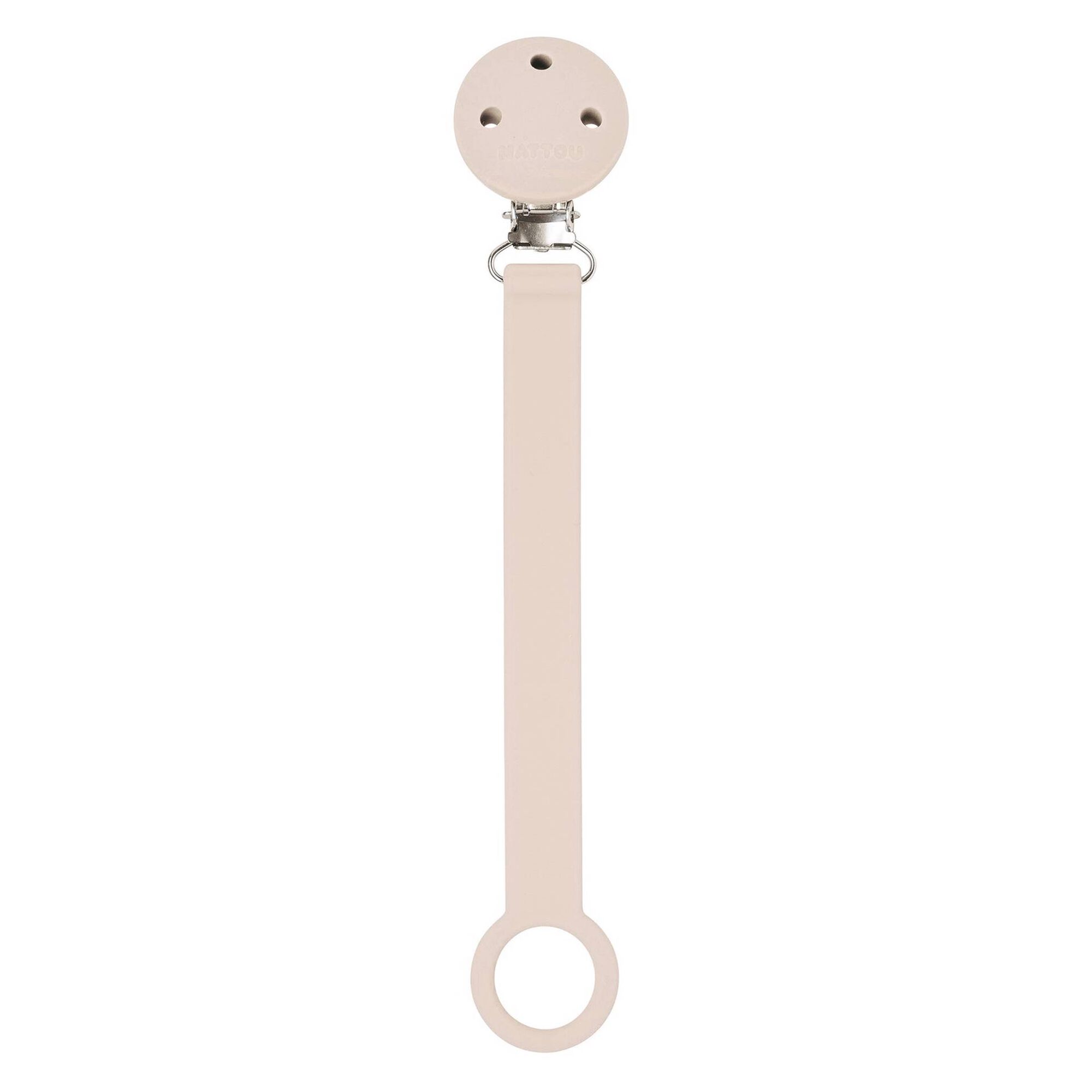 Pacifier Clip Universal Holder Silicone Beige