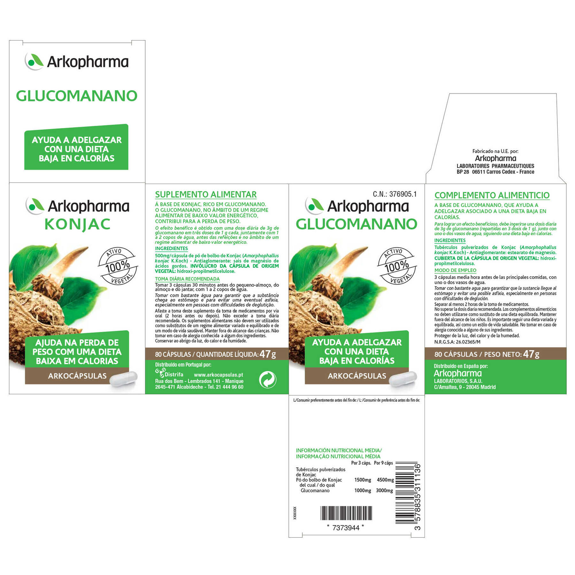 Suplemento Bio Perda de Peso Konjac