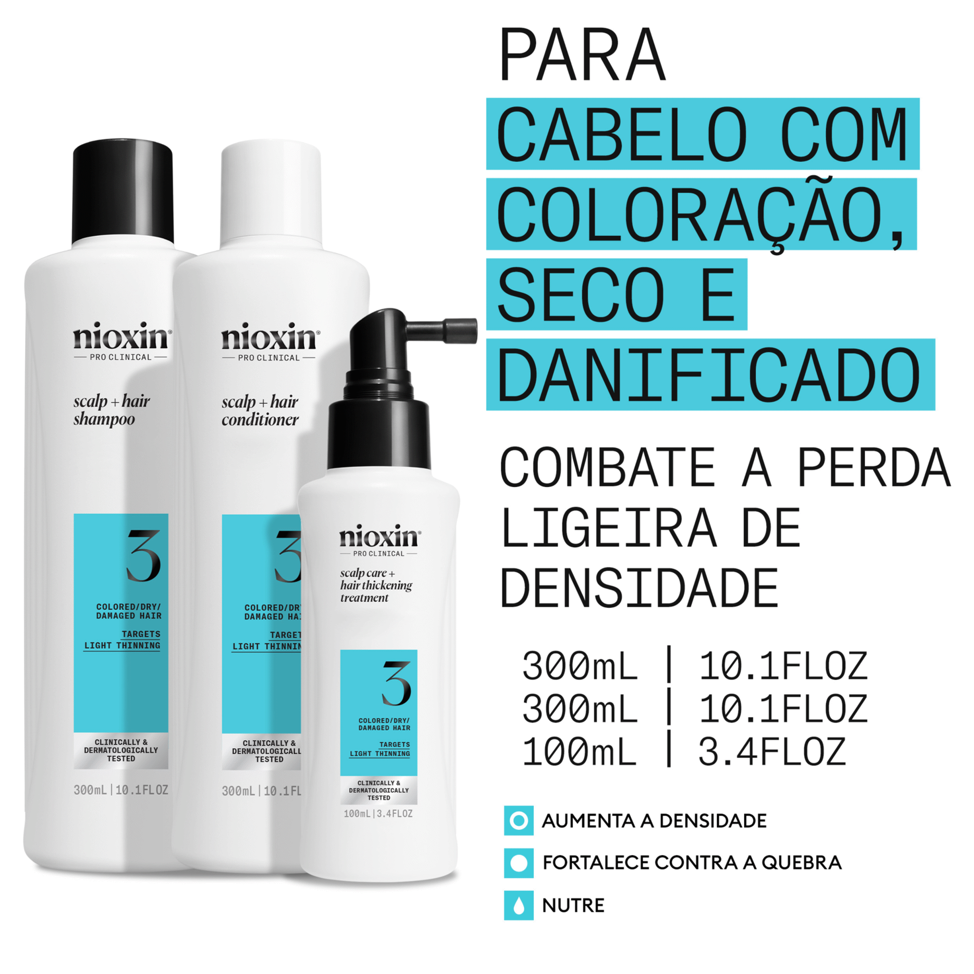 Pack 3 Scalp Hair Colored Dry Damaged Hair