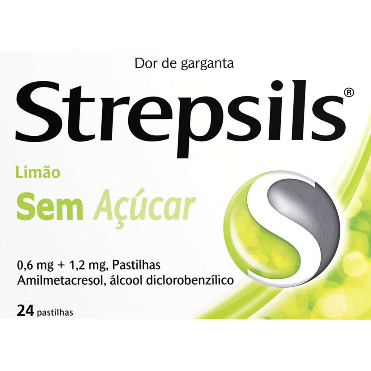Strepsils Limão Sem Açúcar 24 pastilhas