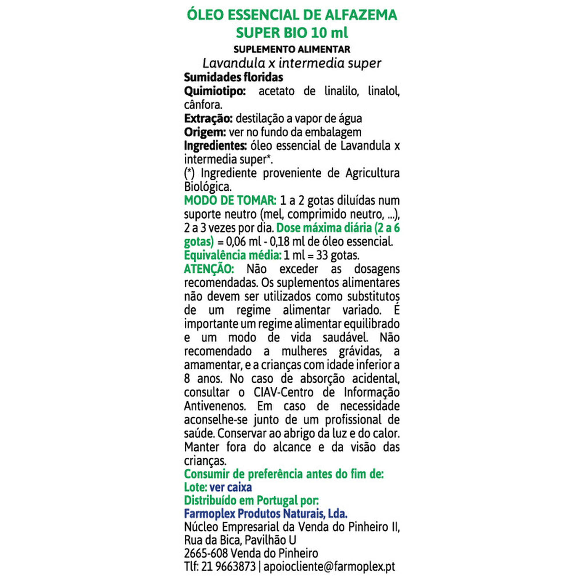 Óleo Essencial de Alfazema Super Bio