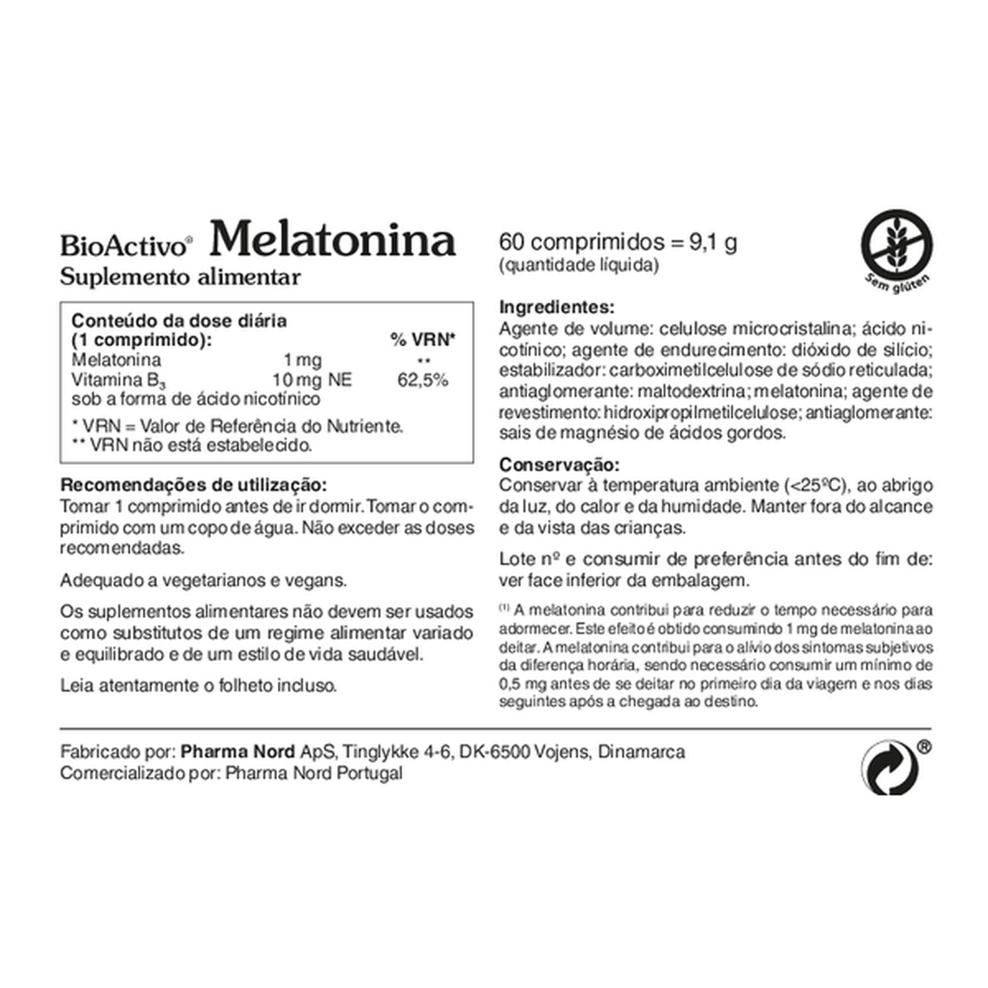 Suplemento Sono Tranquilo Melatonina