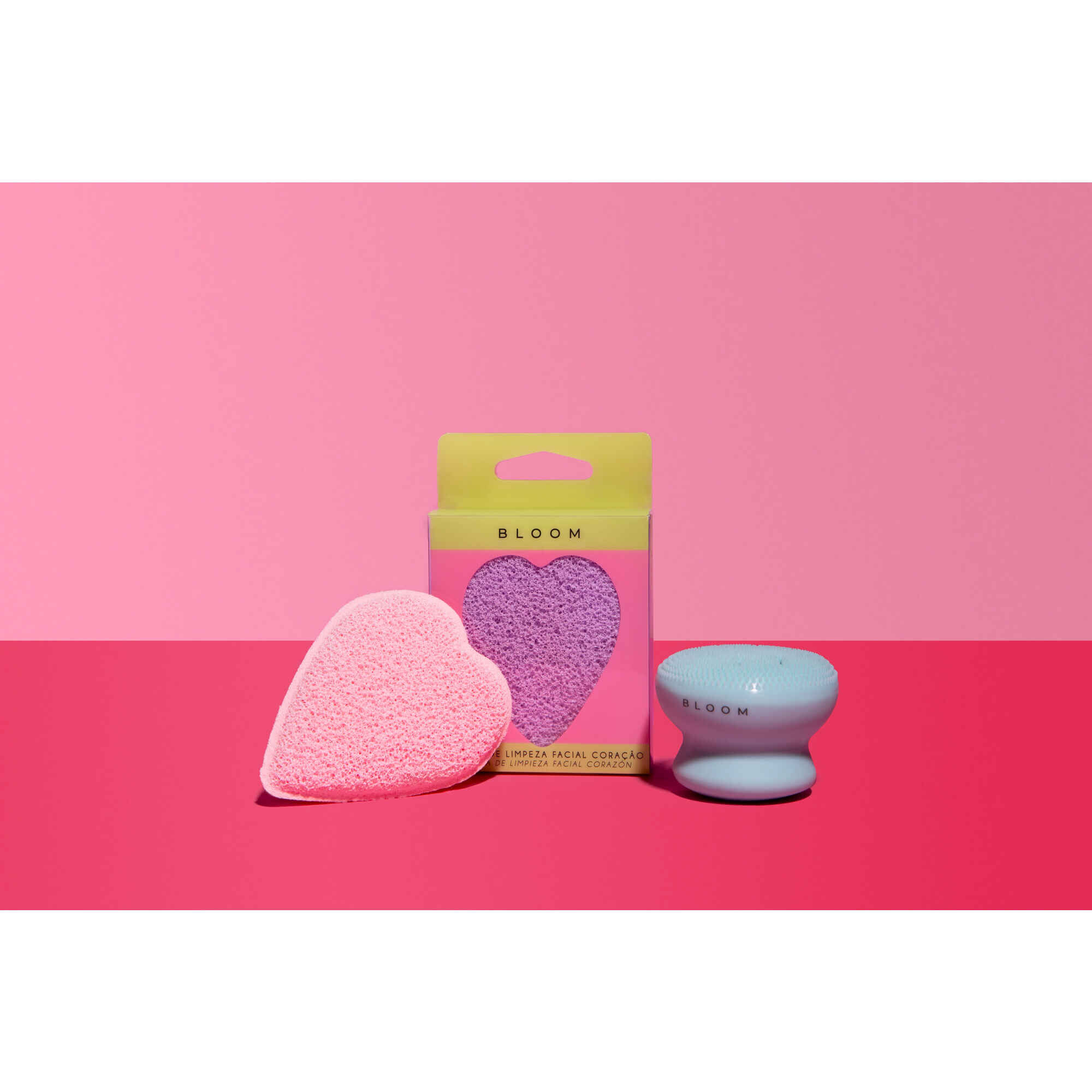 Esponja De Limpeza Facial Coração Lilás