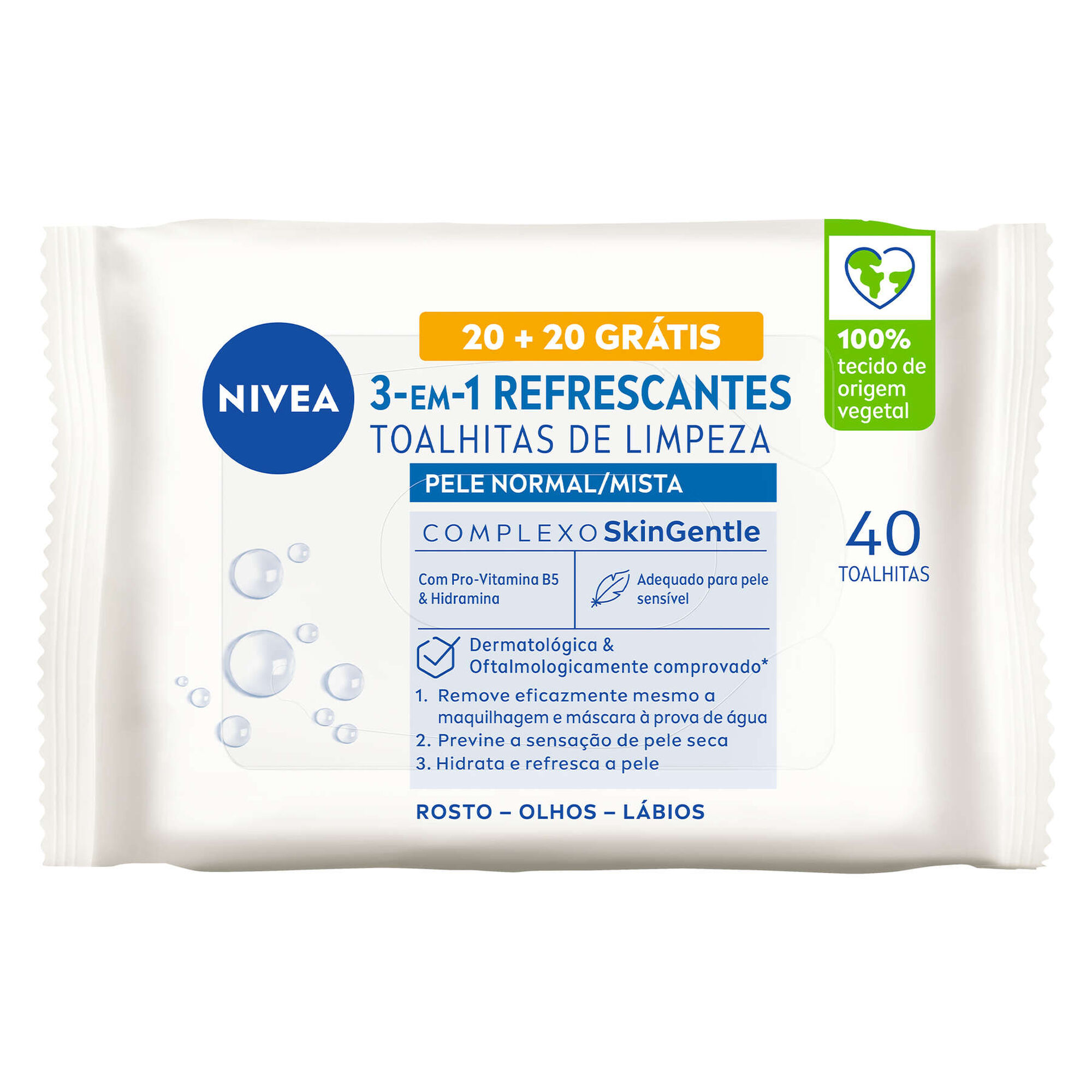 Toalhitas de Limpeza 3 em 1 Refrescantes