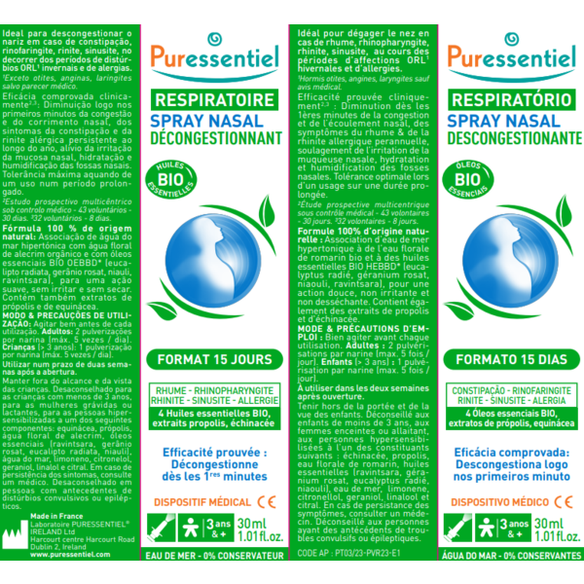 Spray Nasal Décongestionnant Bio