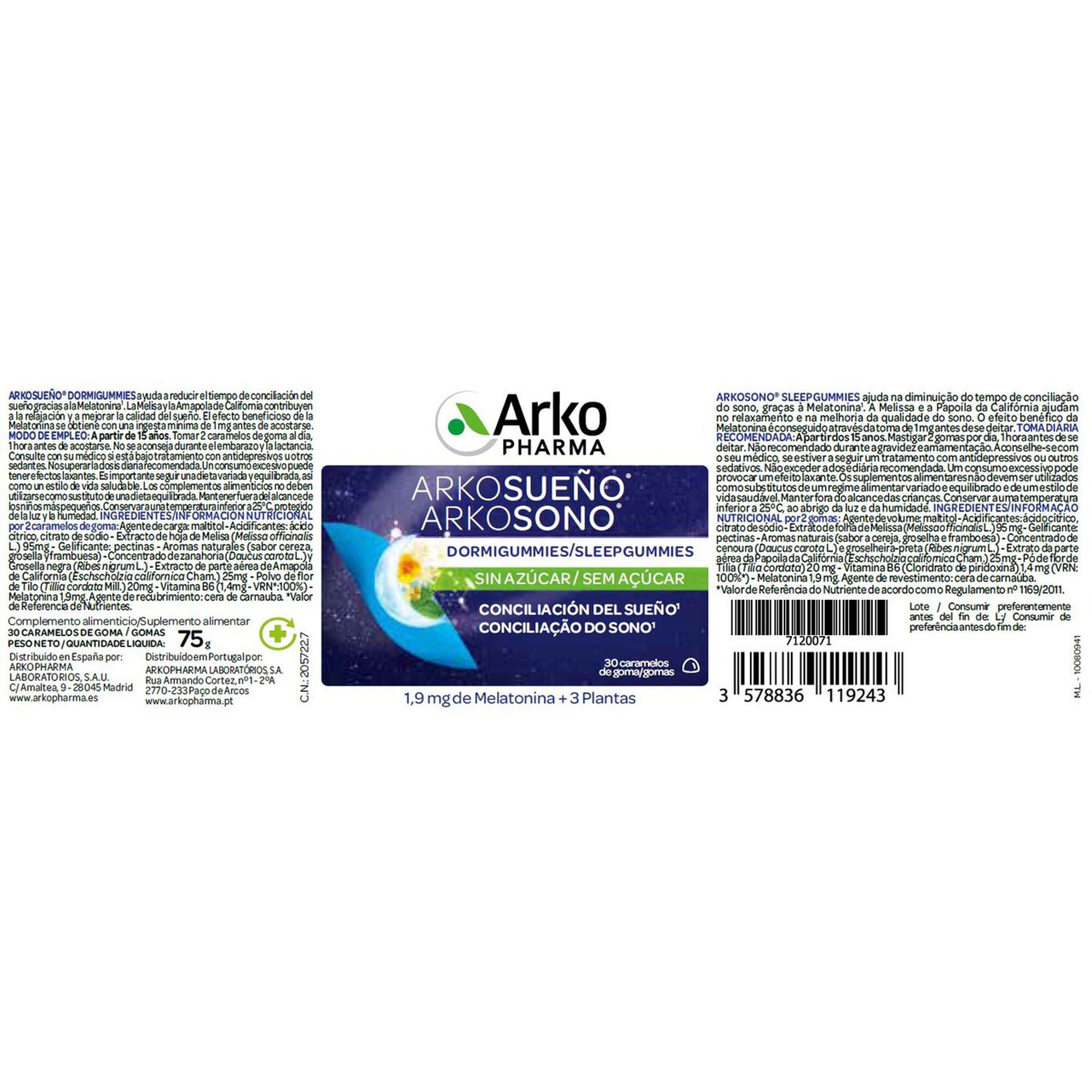 Gomas para Qualidade de Sono Arkosono
