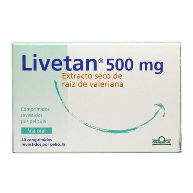 Livetan 500 mg Calmante Raiz de Valeriana Wells