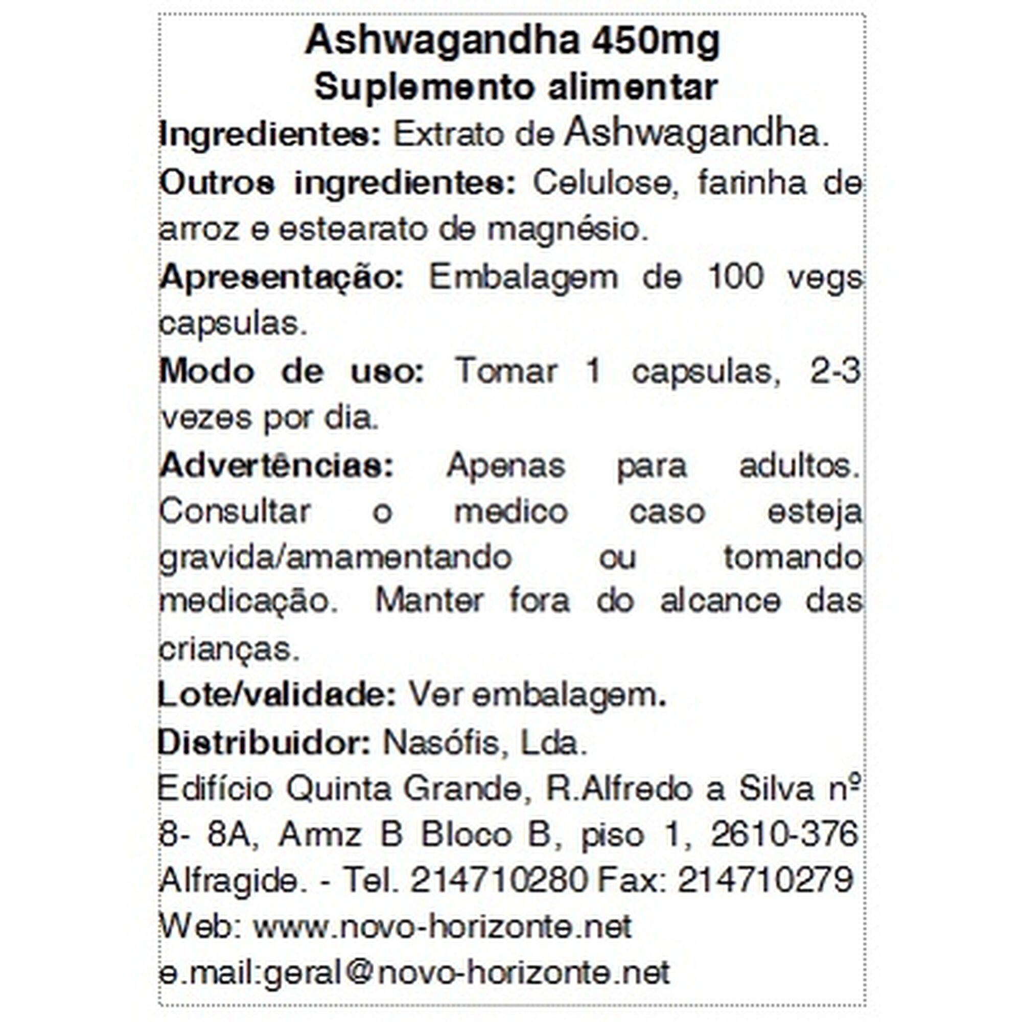 Suplemento Now Extrato Ashwagandha