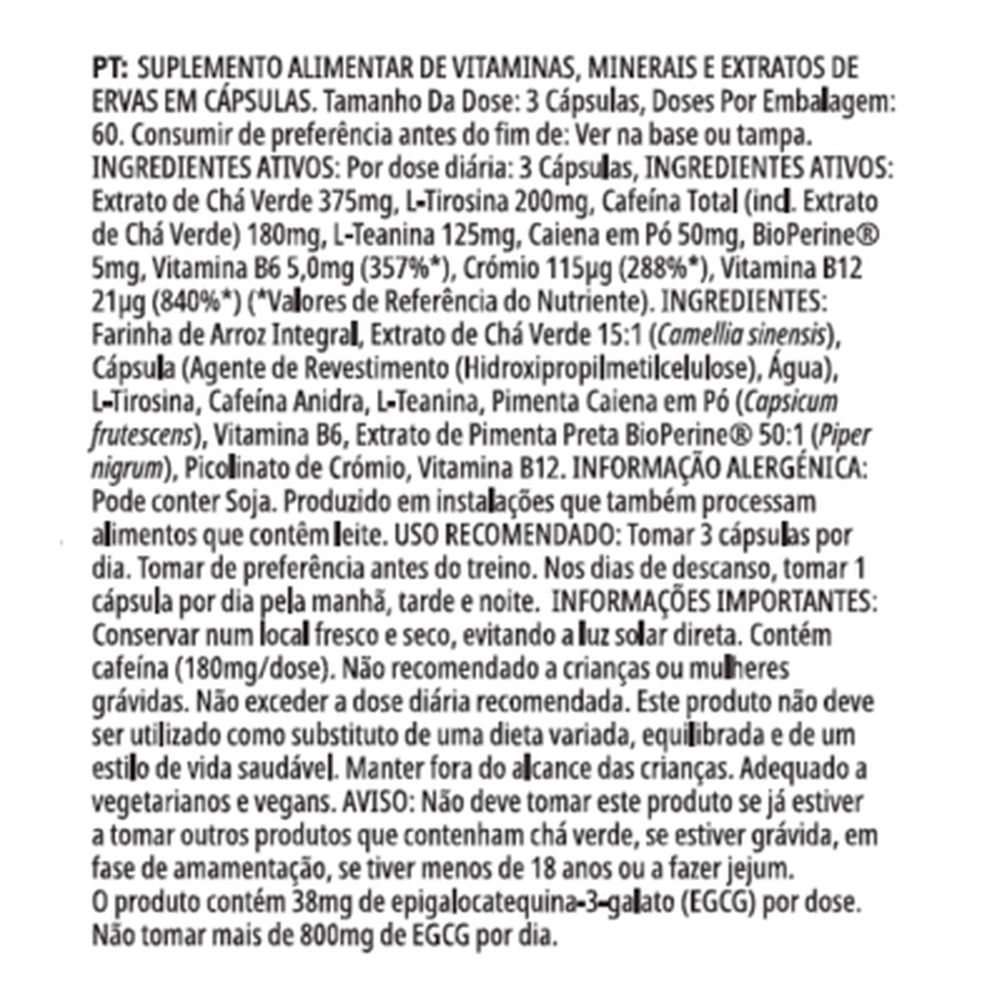 Cápsulas Vitaminas Essenciais Thermopure