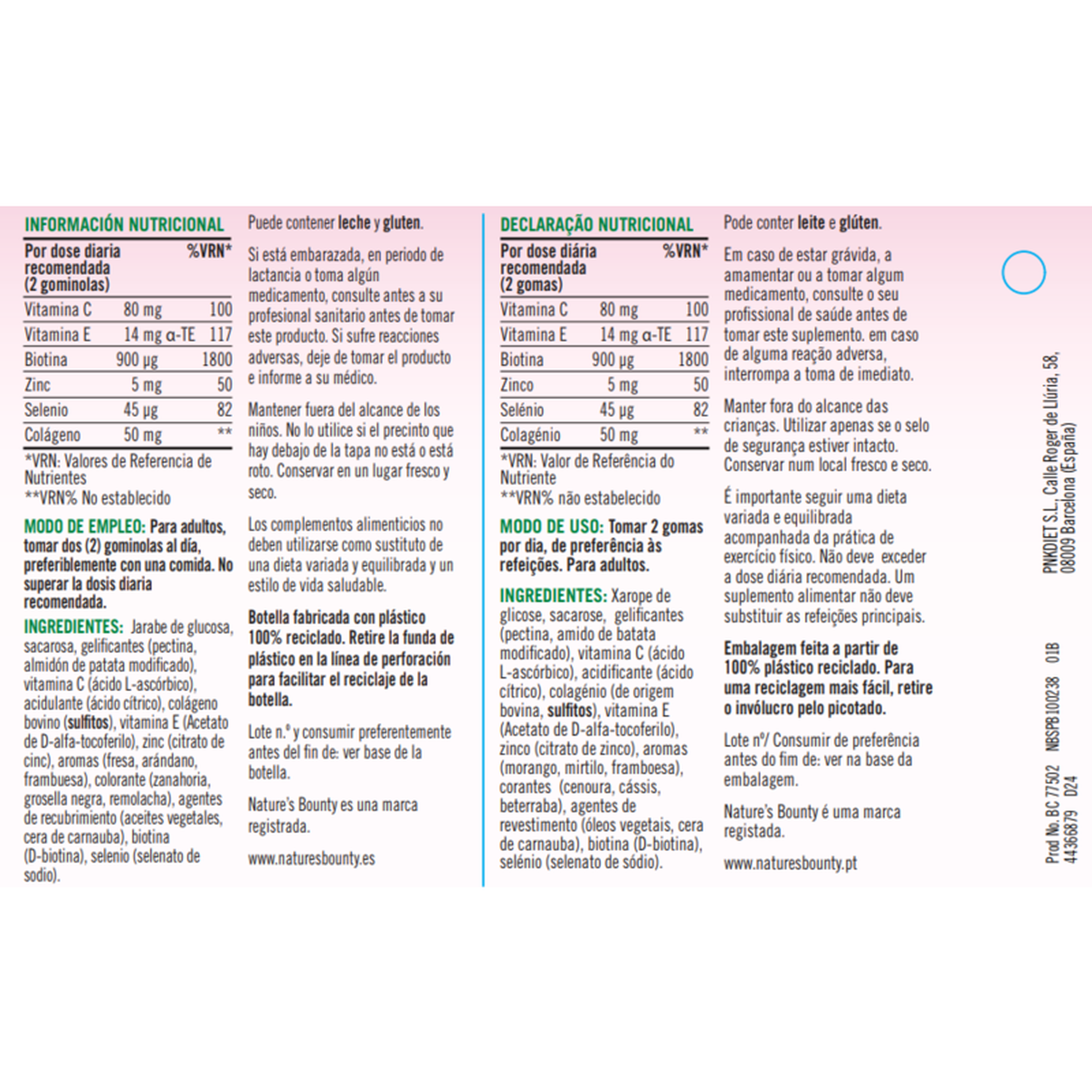 Nature's Bounty Cabelo Pele e Unhas