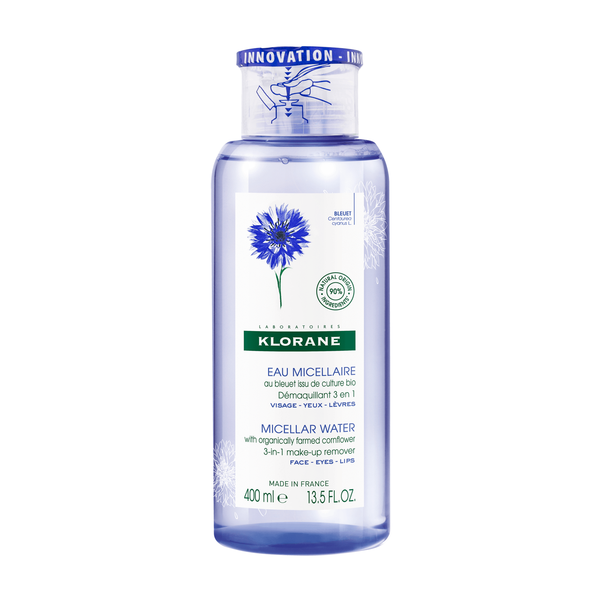 Água Micelar Desmaquilhante Rosto e Olhos Klorane 400 ml