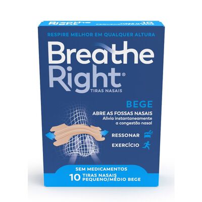 Tiras Nasais Breathe Right Pequenas/Médias Tiras Nasais Breathe Right Pequenas/Médias
