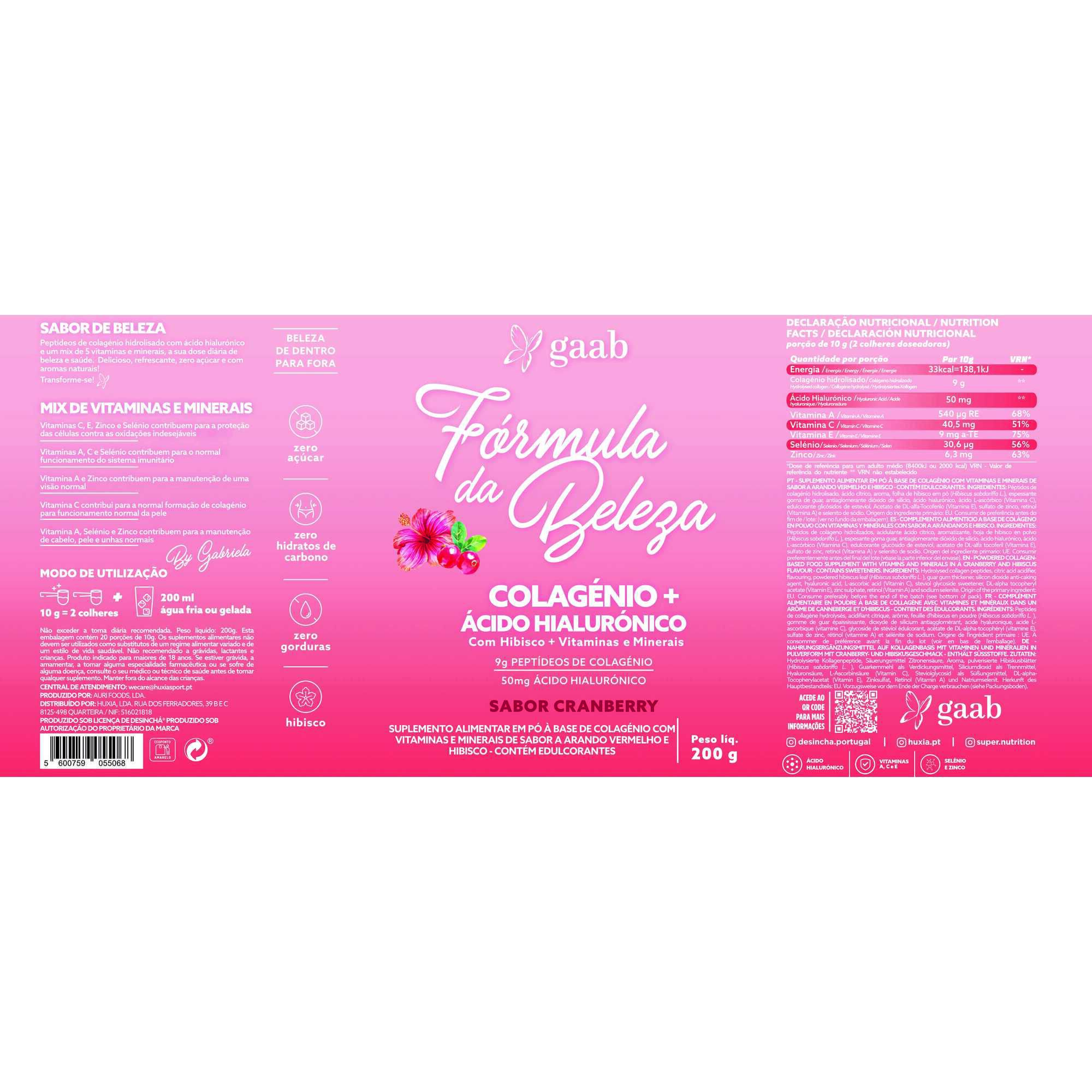 Gaab Colagénio Cranberry