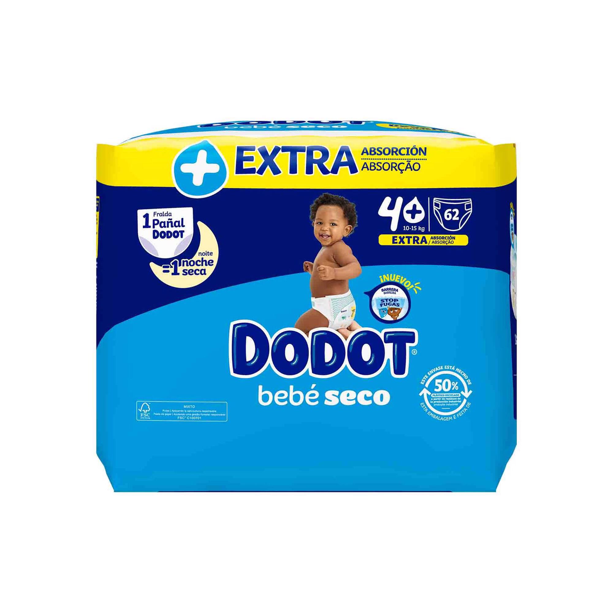 Fraldas de Bebé Extra Absorção 10-15kg T4+