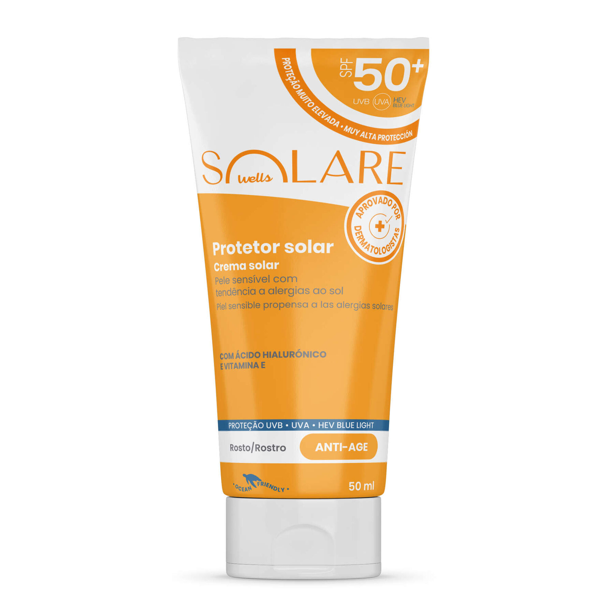 Protetor Solar de Rosto Anti-Age SPF50