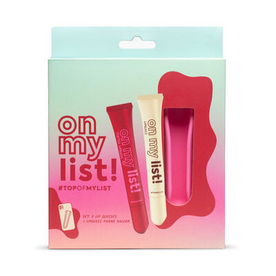 Set Holder & Lip Gloss Vanilla and Cherry