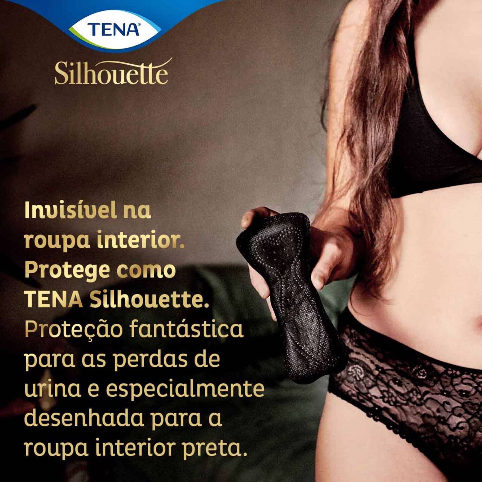 Pensos Incontinência Silhouette Normal Preto