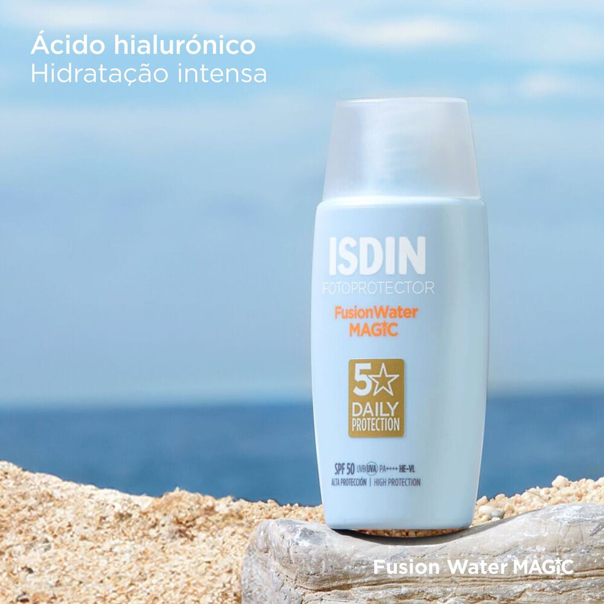 Protetor Solar Rosto Fusion Water Magic SPF50