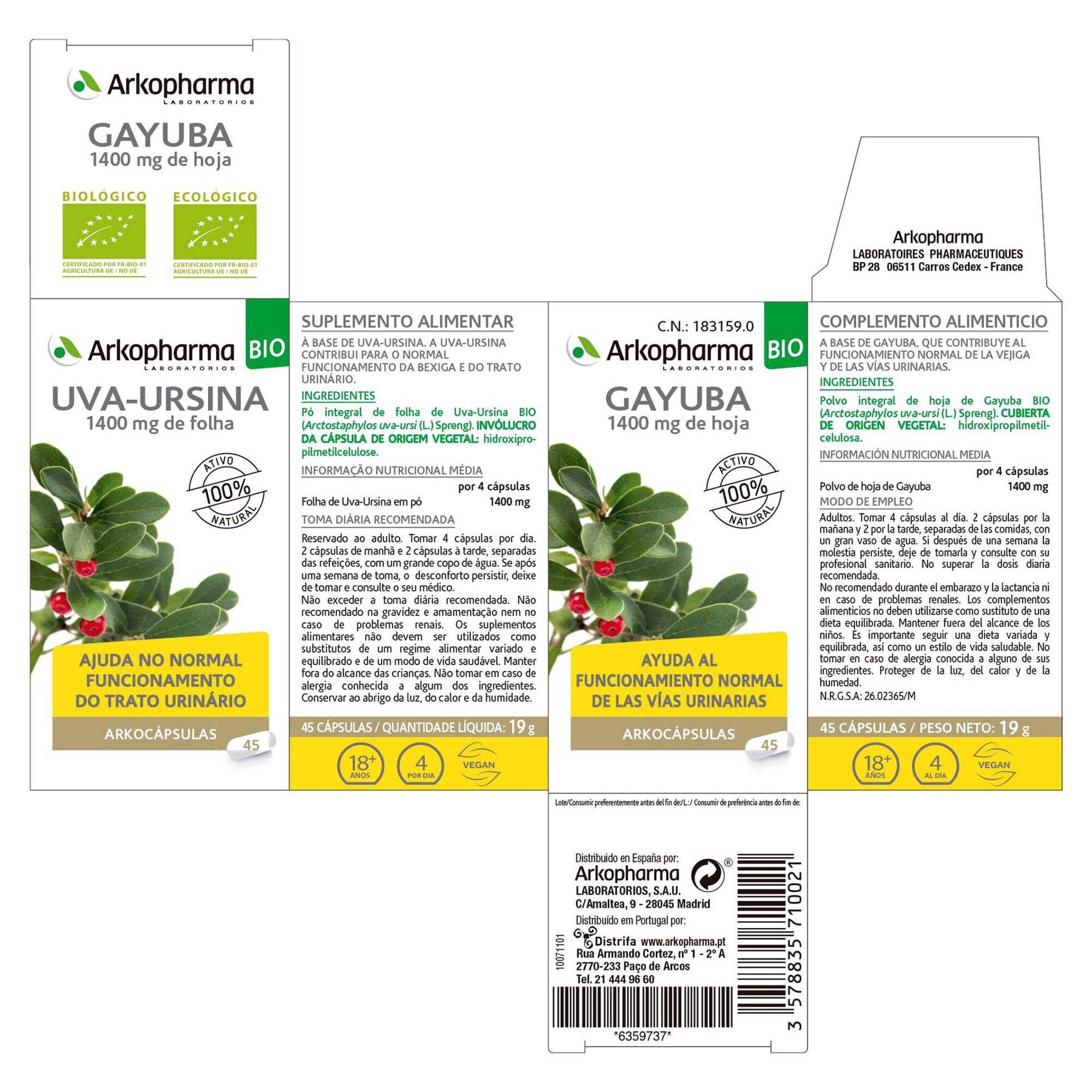 Suplemento Bio Funcionamento Urinário Uva Ursina