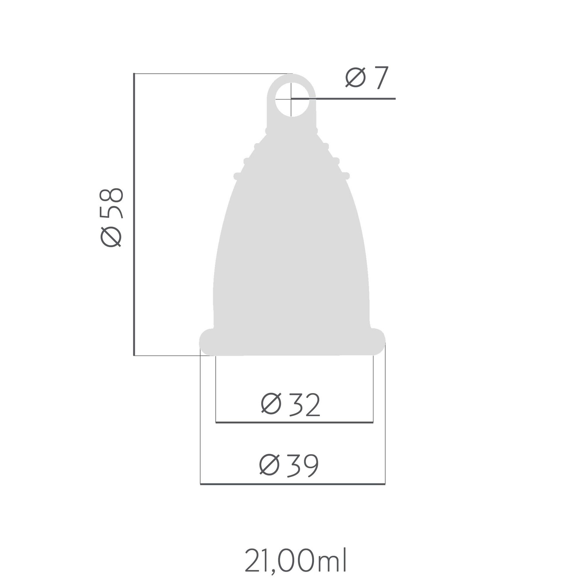 Copo Menstrual Transparente S