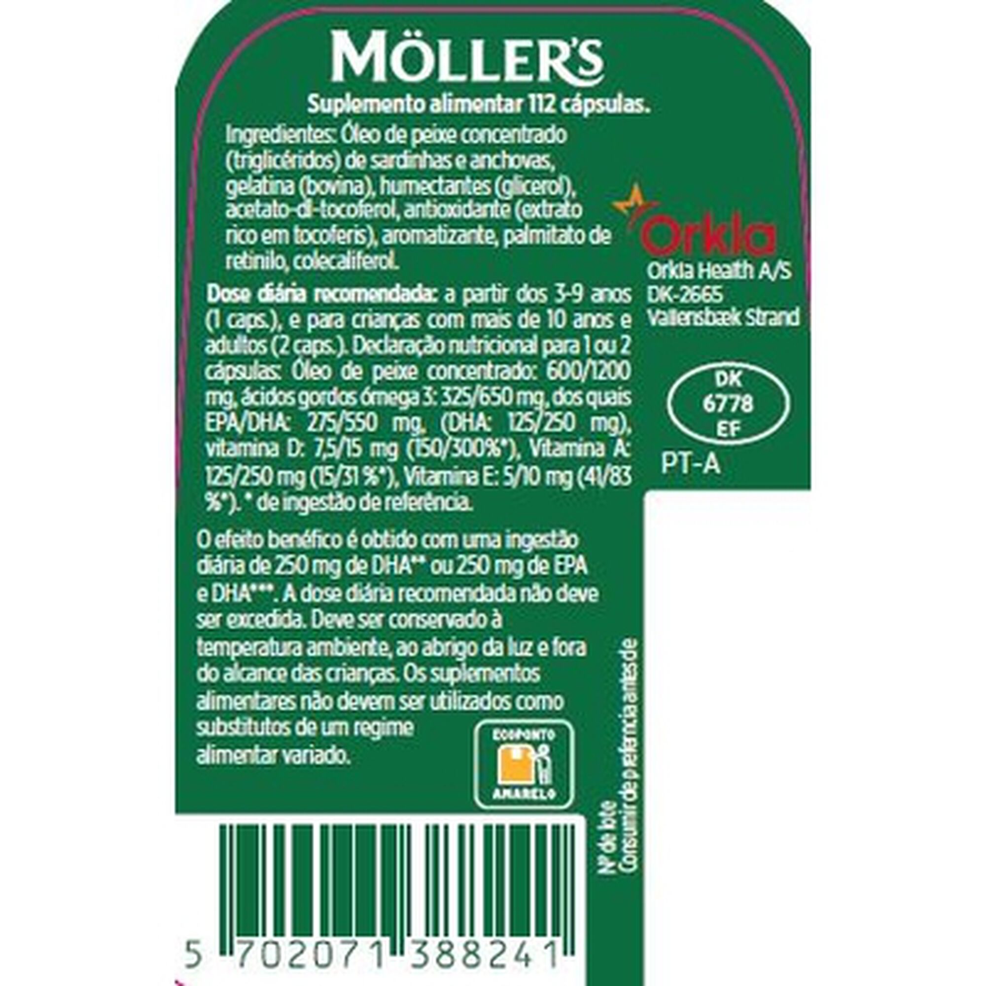 Suplemento Cápsulas Ómega 3 Uso Diário