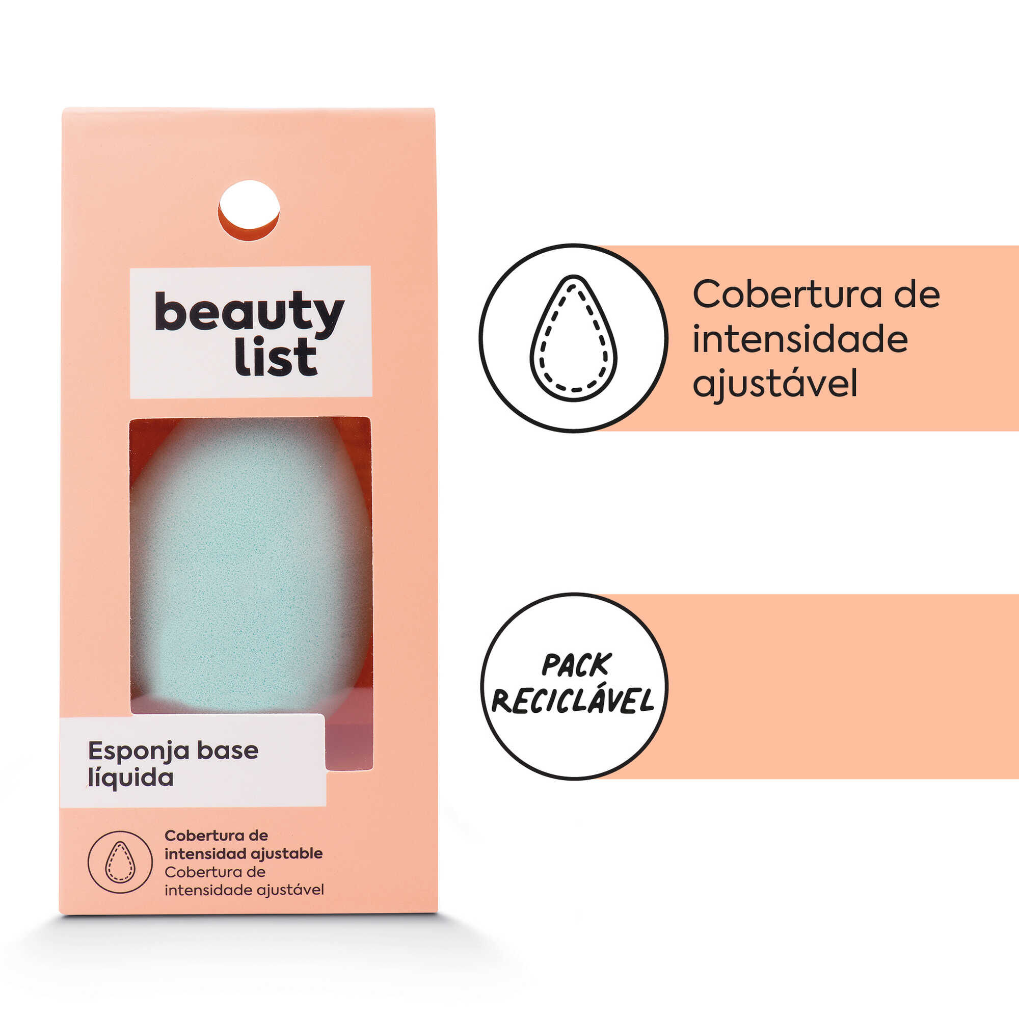 Esponja Ovalada para Base Líquida