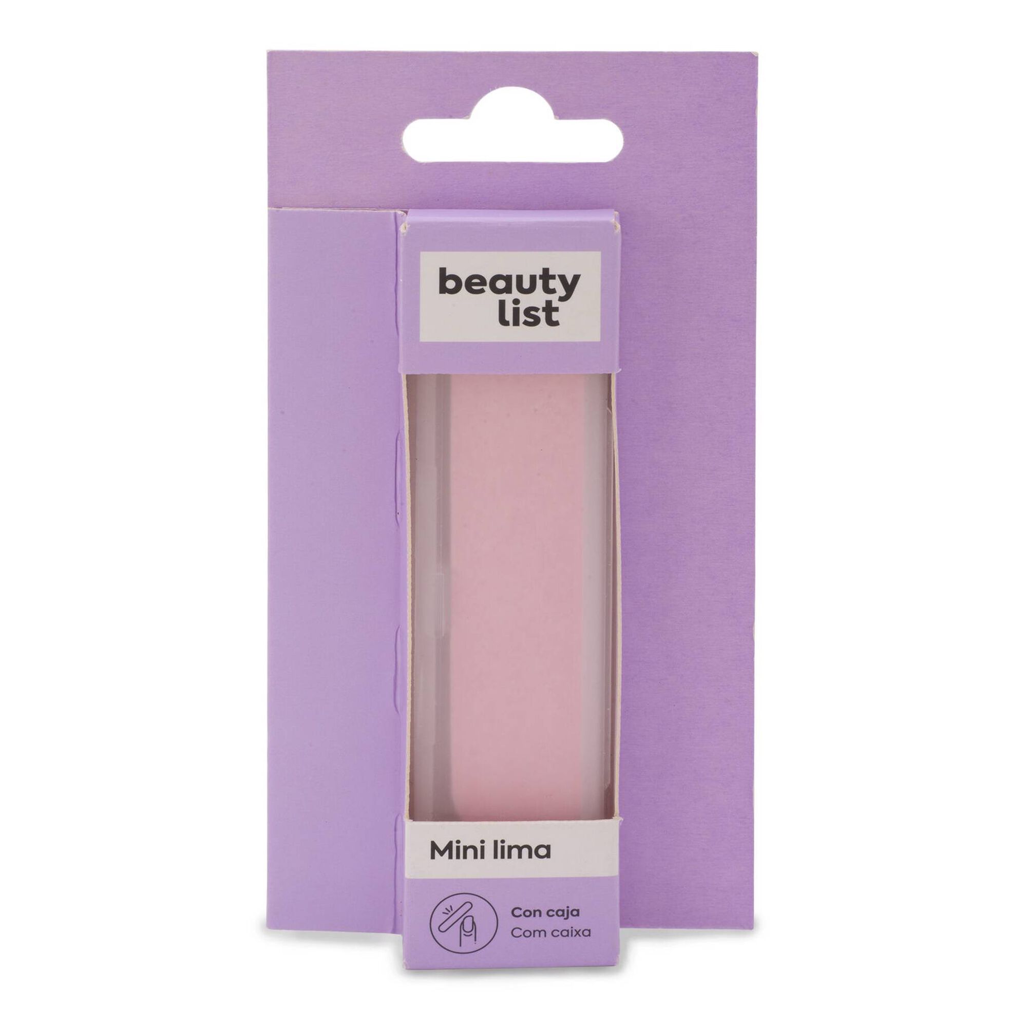 Mini Lima de Unhas Rosa com Caixa