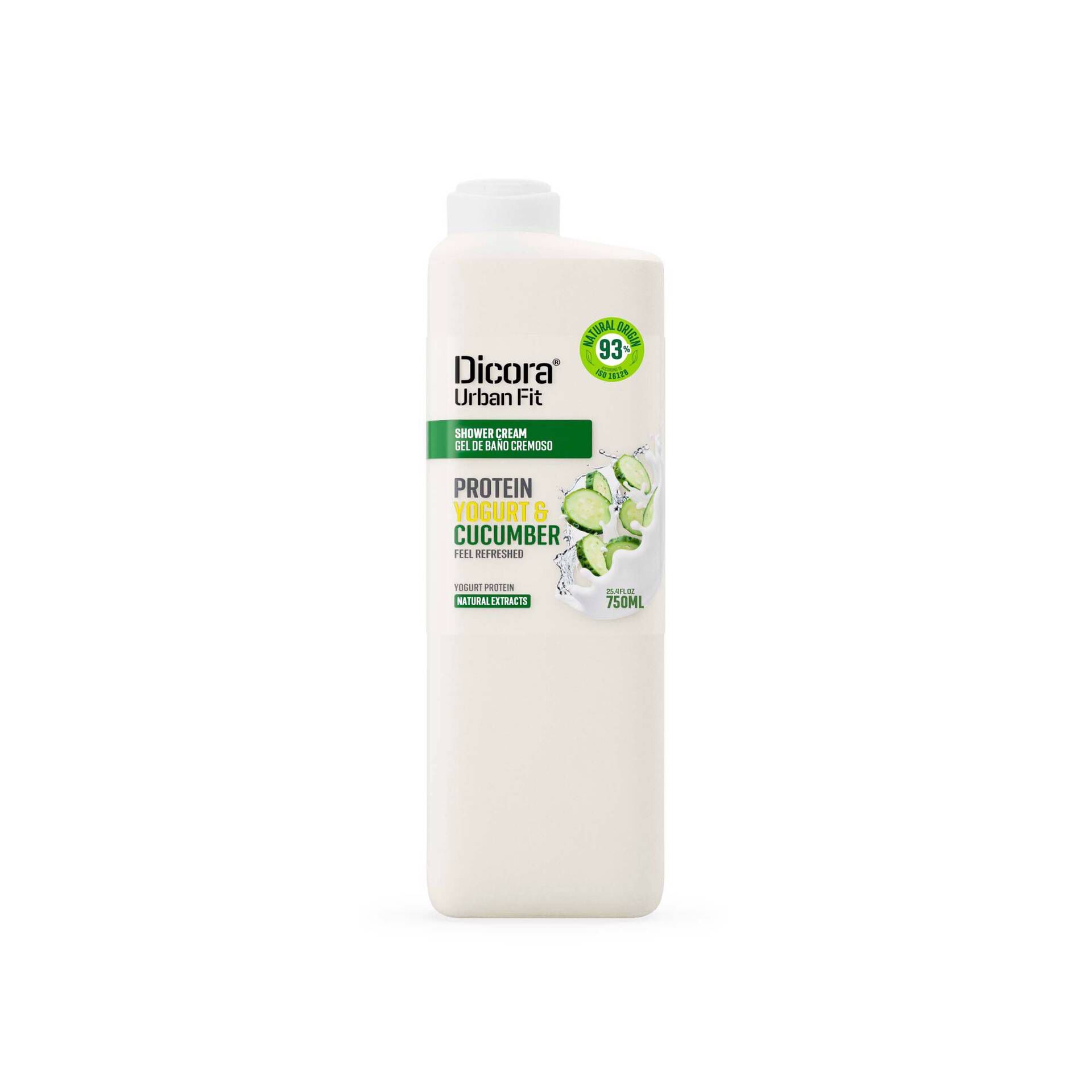 Gel Duche Cremoso Iogurte e Pepino Urban Fit Dicora 750 ml