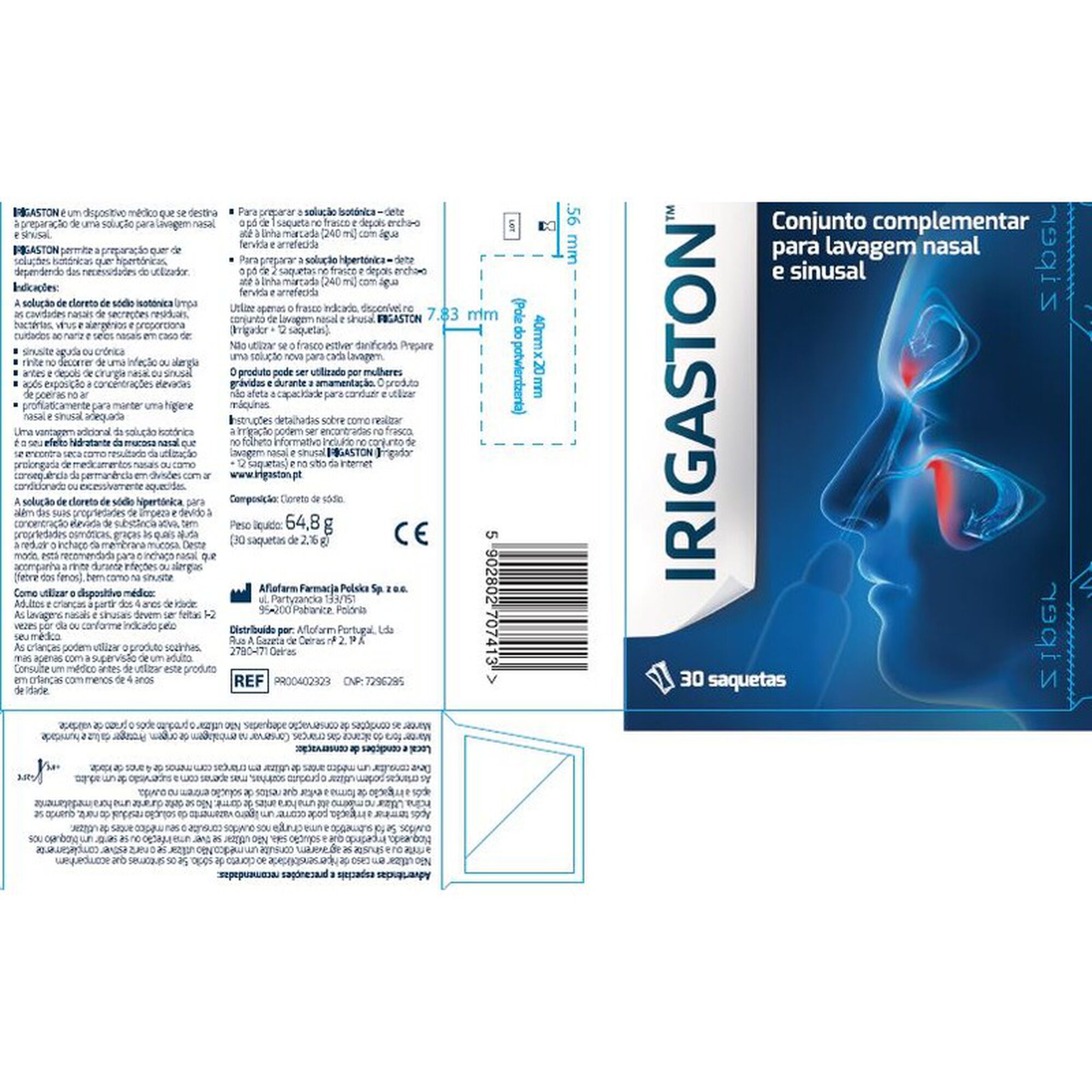 Recargas Kit Lavagem Nasal e Sinusal Irigaston