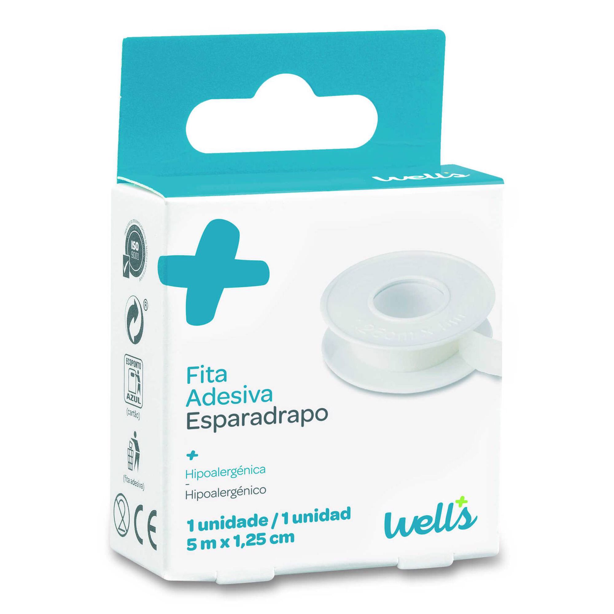 Fita Adesiva Hipoalergénica 5m x 1,25cm