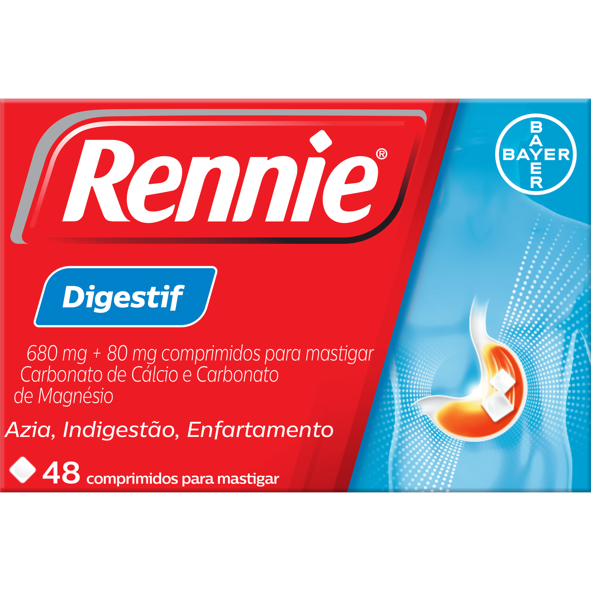 Rennie Digestif Antiácido 48 pastilhas