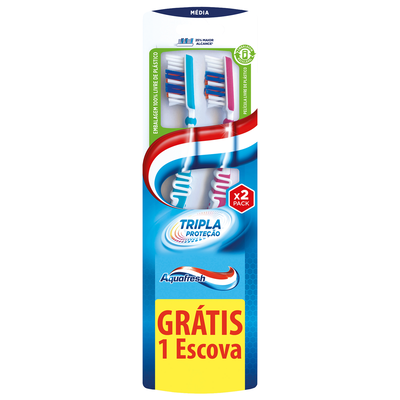 Escova de Dentes Tripla Proteção Média