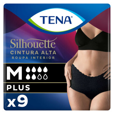 Cuecas Incontinência Silhouette Plus M Preto
