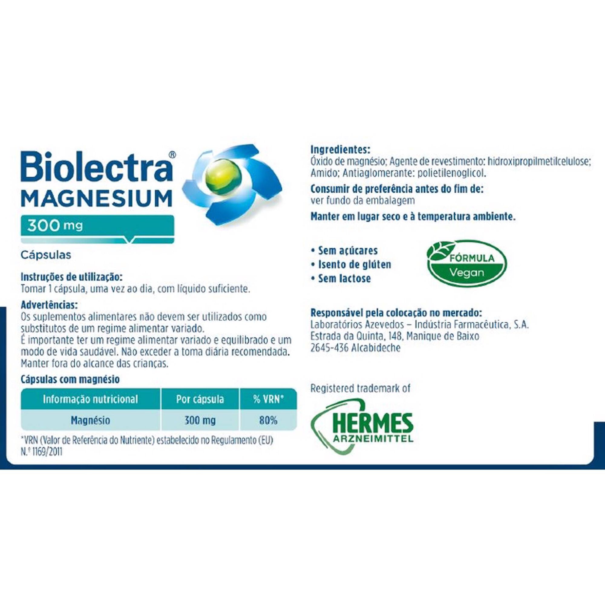 Suplemento Alimentar Cápsulas de Magnésio