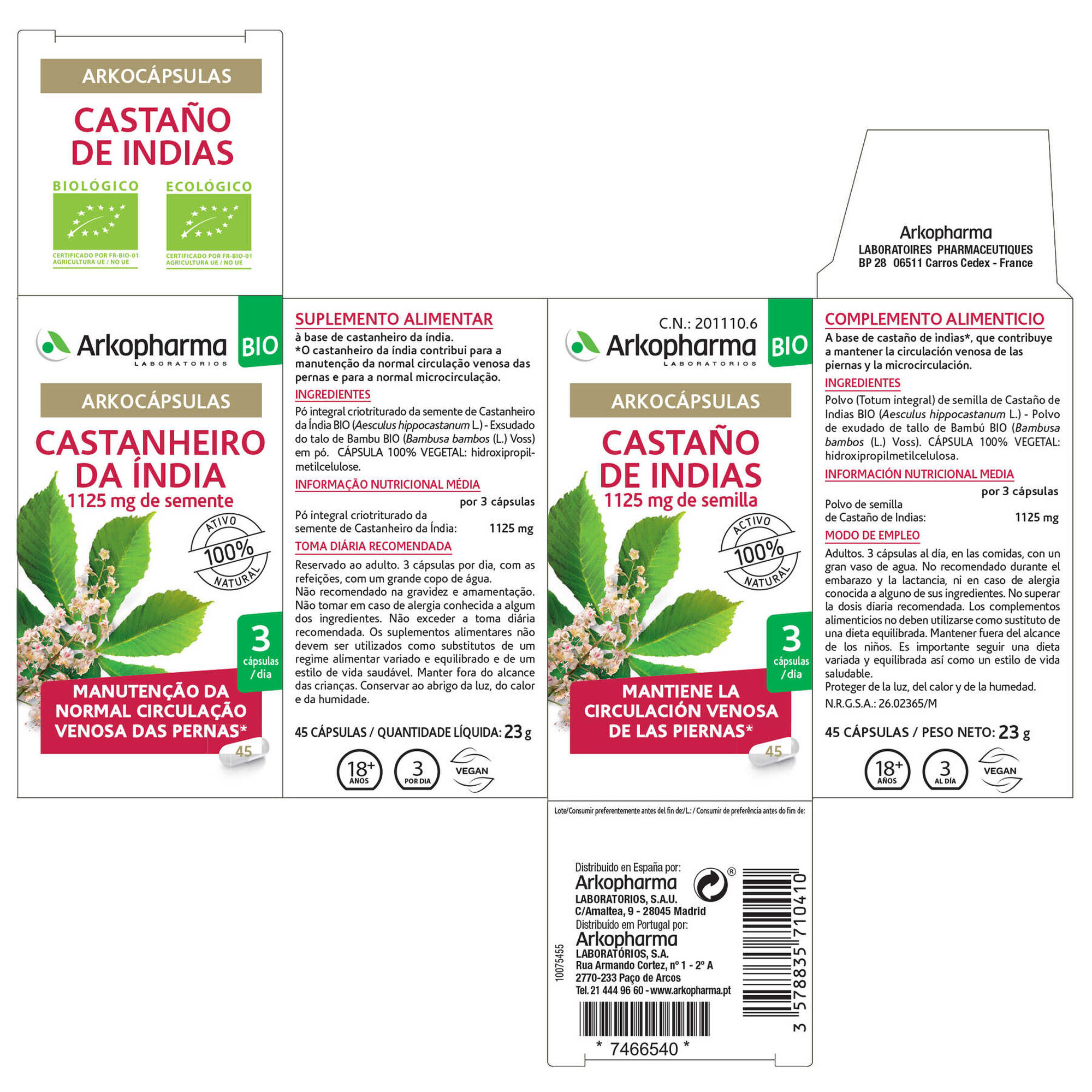 Suplemento Bio Circulação Castanheiro da Índia