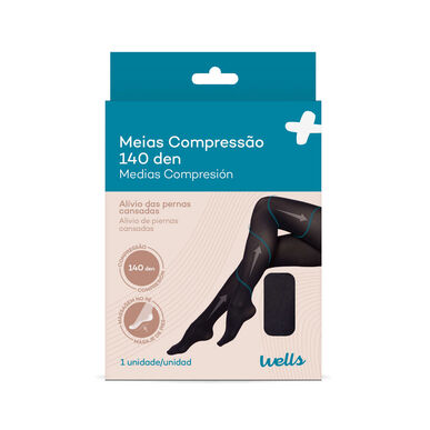 Collants de Descanso Alívio e Prevenção Preto Wells