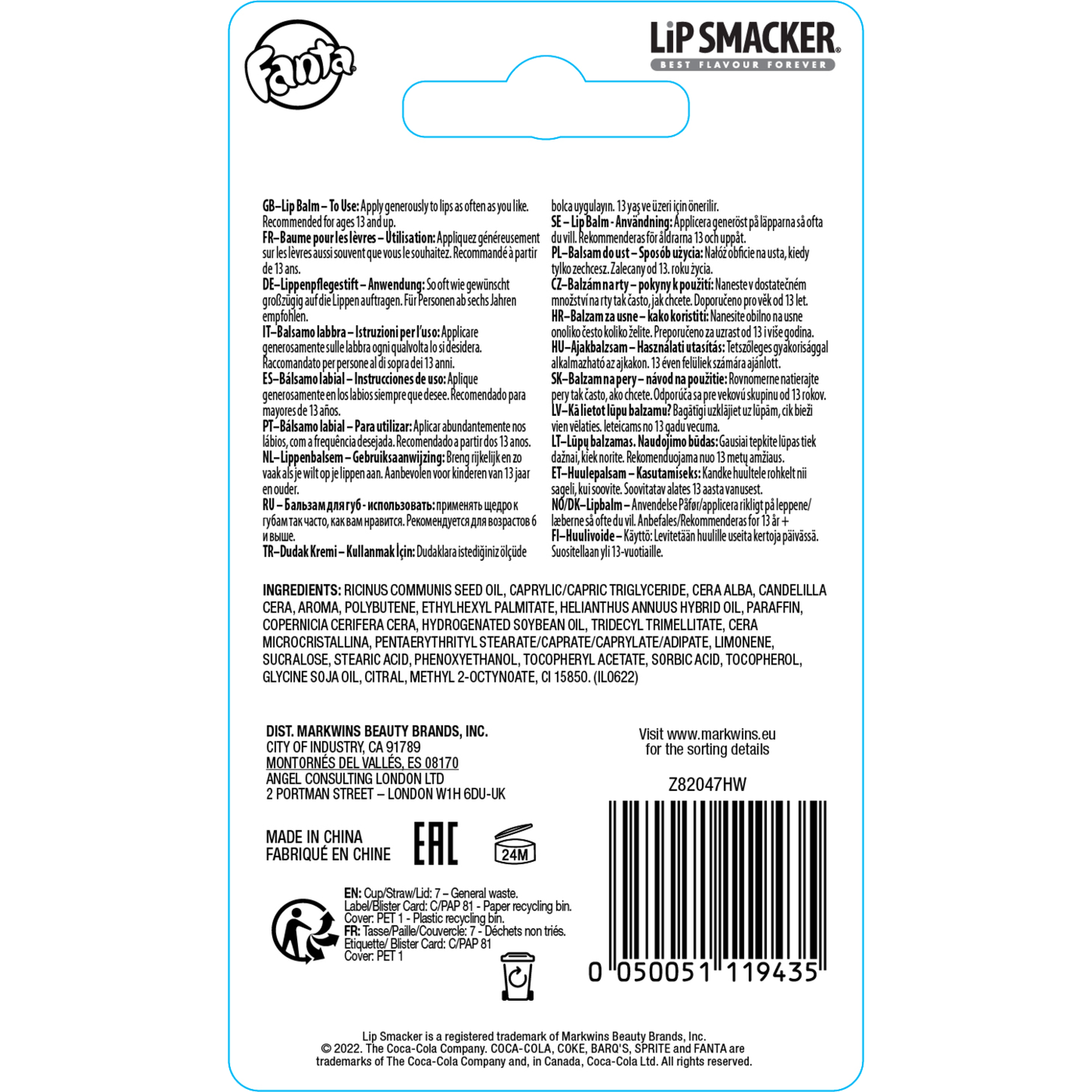 Bálsamo Lábios Fanta SB Cup