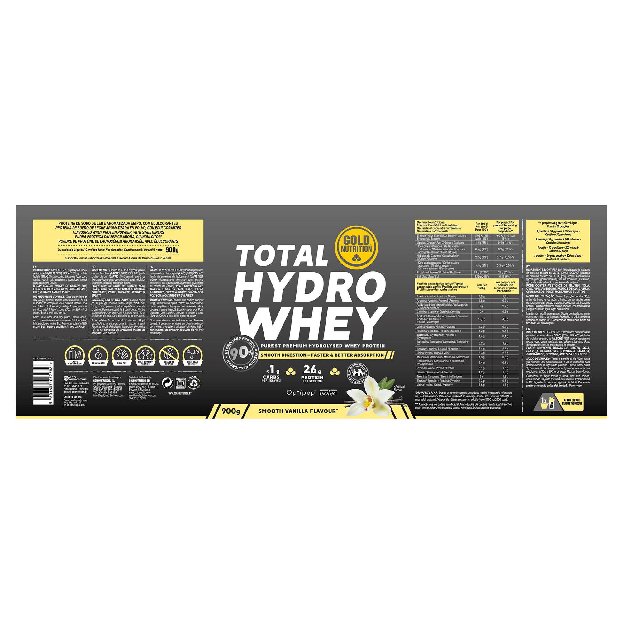 Proteína em Pó Sabor a Baunilha Total Hydro