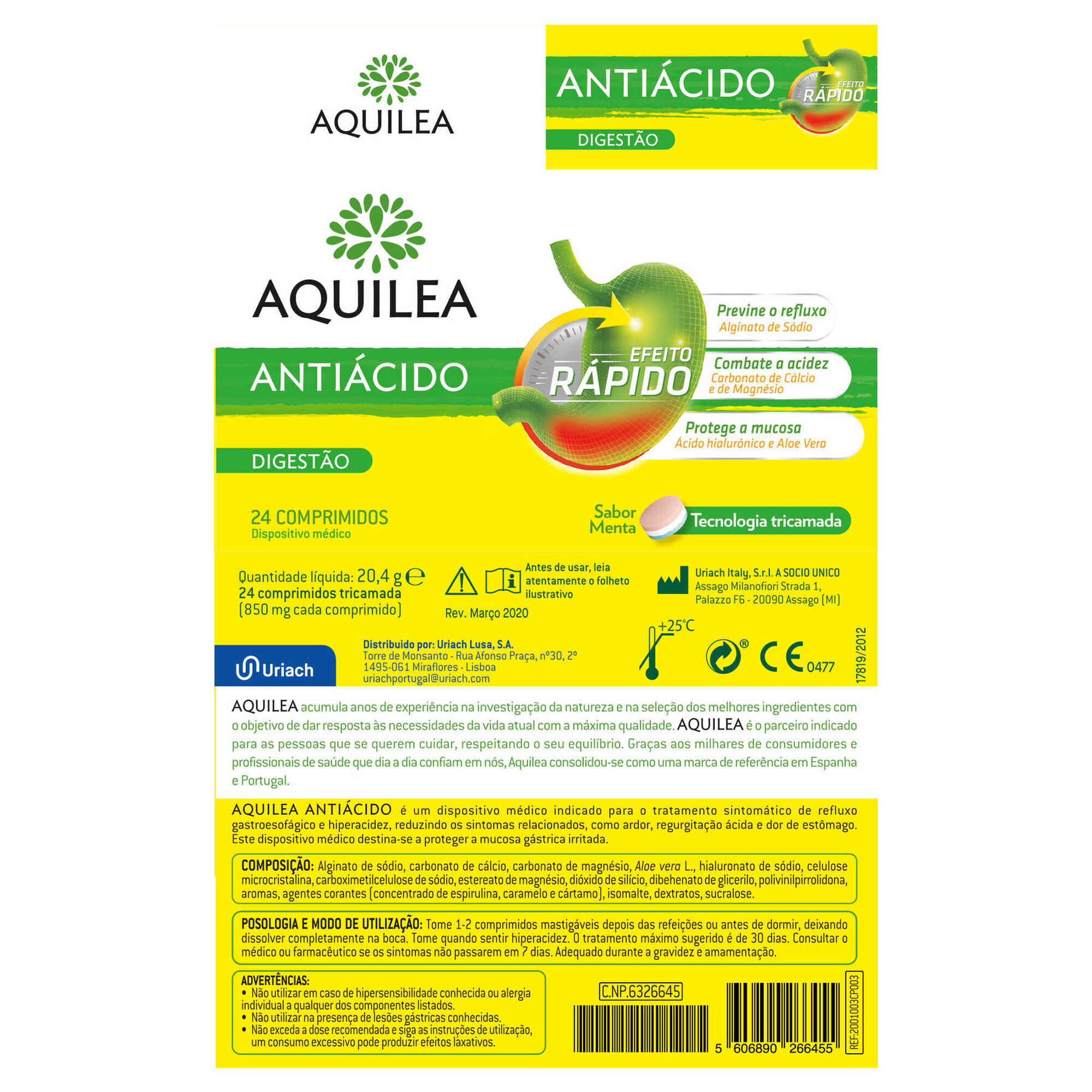 Comprimidos Tratamento de Refluxo Antiácido