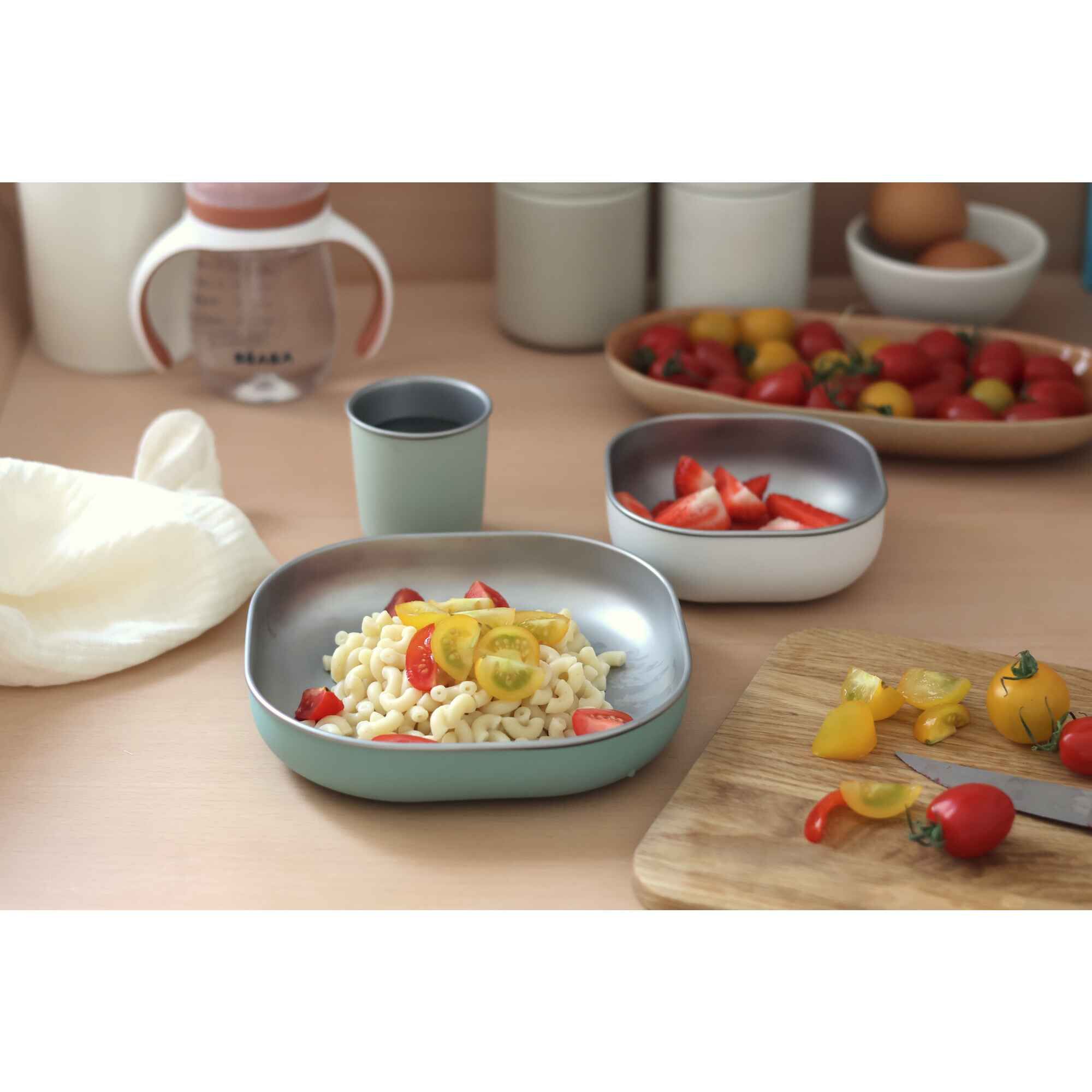 Stainless Steel Meal Inox Set 4M+ Sage Green