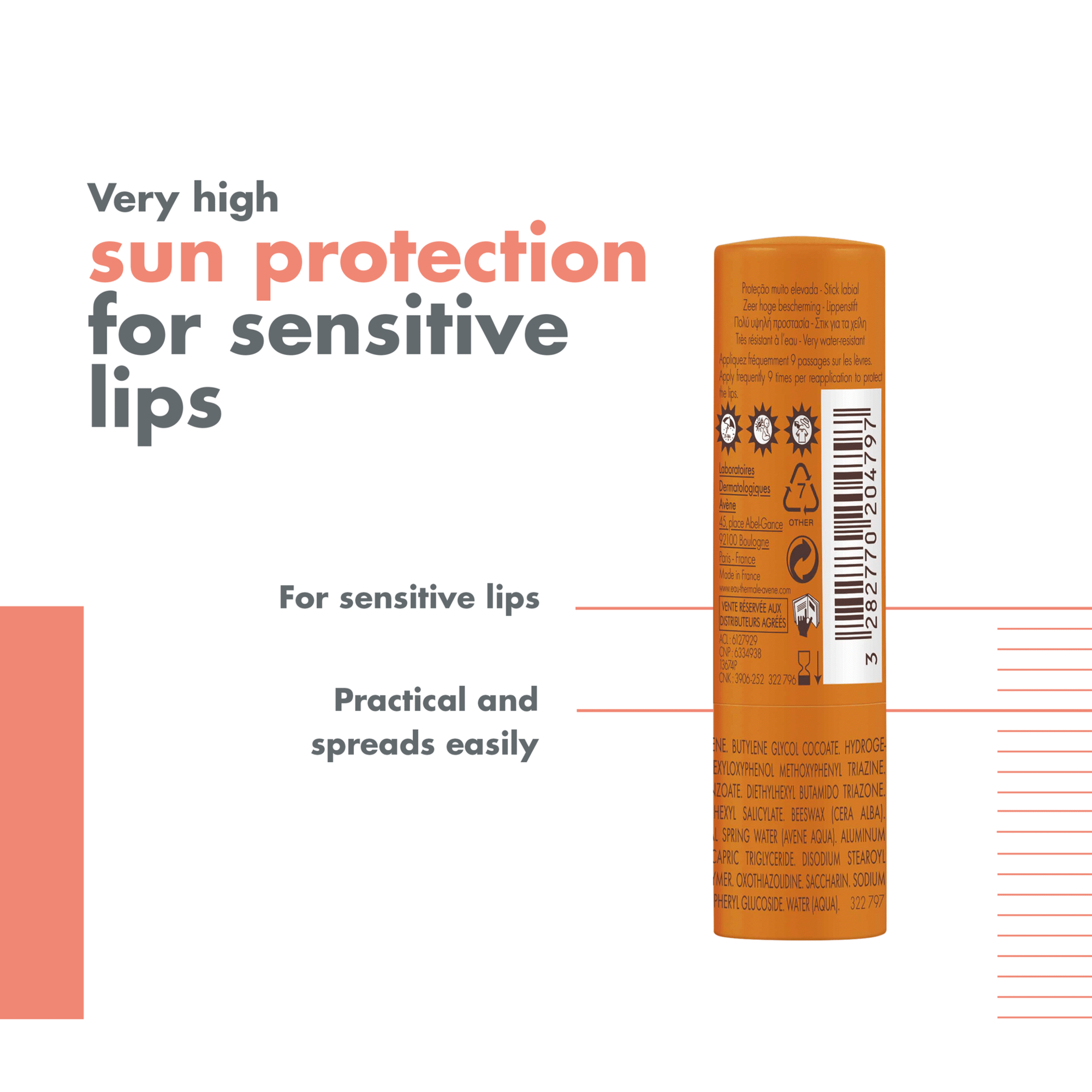 Sun Care Lip Balm Sensitive Lips SPF50+