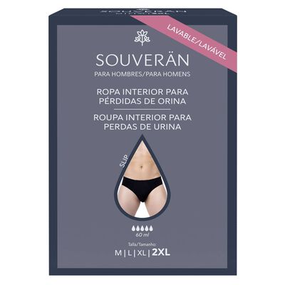 Slip Incontinência Homem Preto XXL