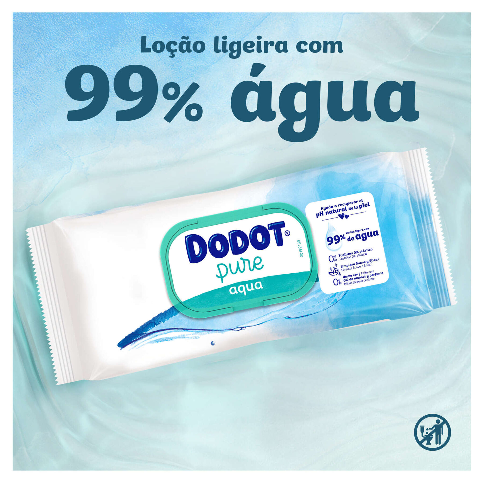 Pack Toalhitas Bebé Aqua Pure 0% Plástico