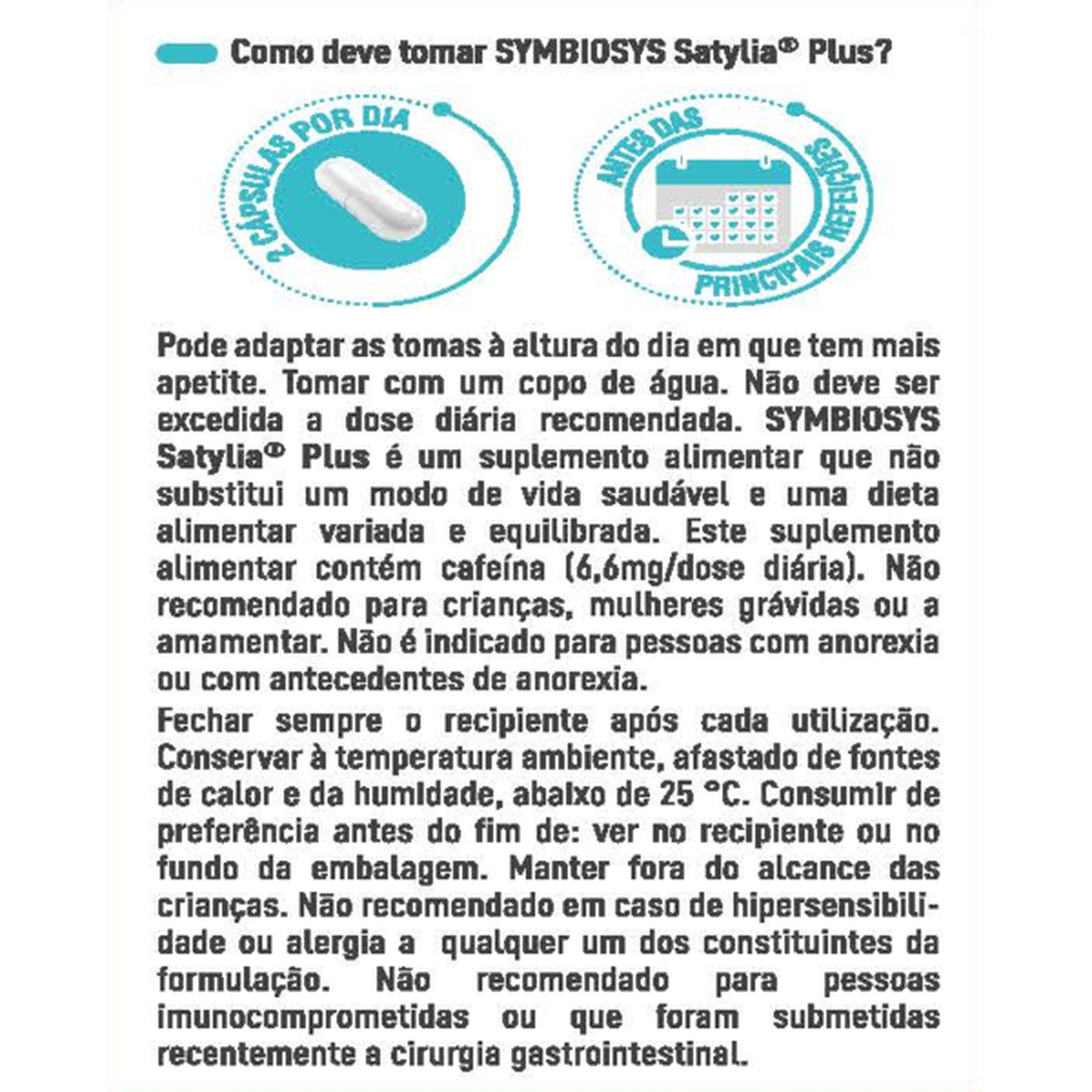 Suplemento Alimentar Controlo de Peso Satylia