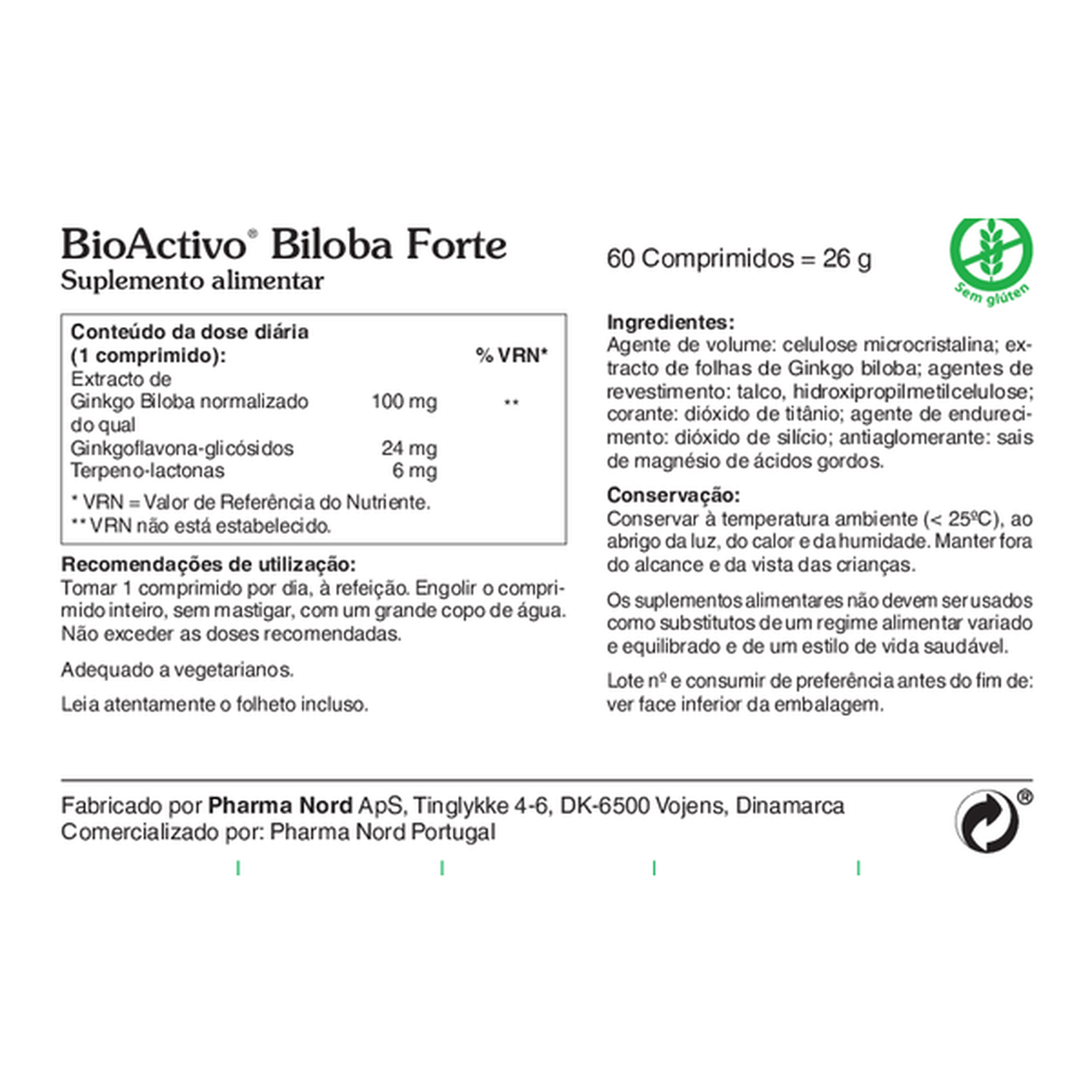Suplemento Memória e Circulação Biloba Forte