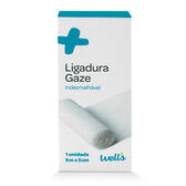 Ligadura de Gaze 5 m x 5 cm Wells
