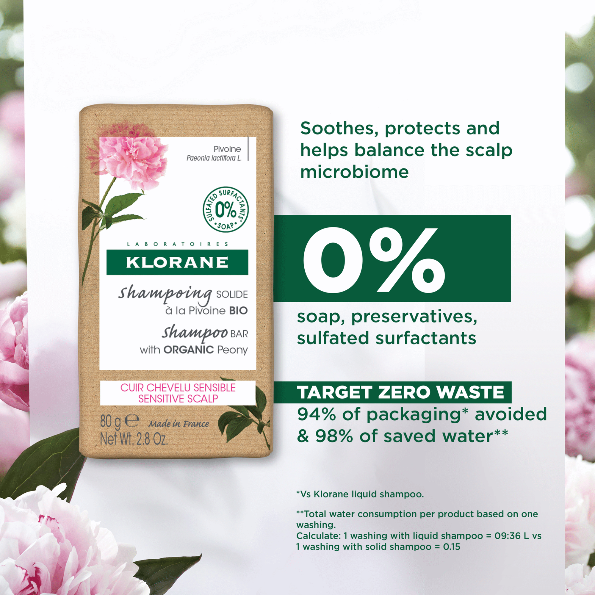 Peony Shampoo Bar Sensitive Scalp