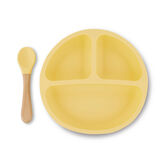 Prato e Colher Silicone Amarelo Wells Image 2